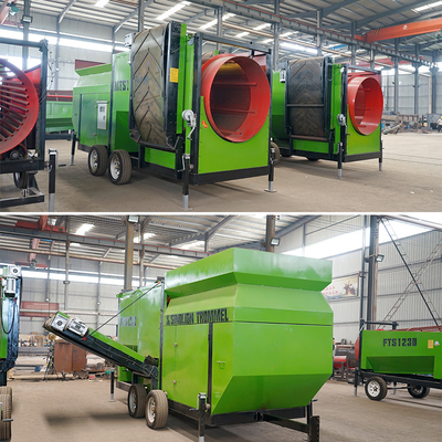 Procesador de suelo superior portátil, planta de cribado de tambores competitiva con diámetro de 1200 mm