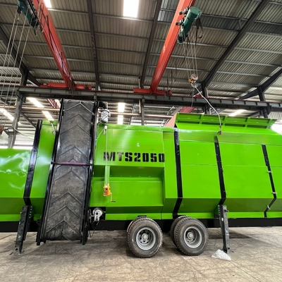 Granjas 33.2kw Motor de gran capacidad MTS 2050 Talón de tambor móvil para tambor rotativo de compost