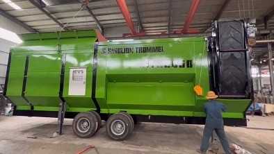Granjas 33.2kw Motor de gran capacidad MTS 2050 Talón de tambor móvil para tambor rotativo de compost