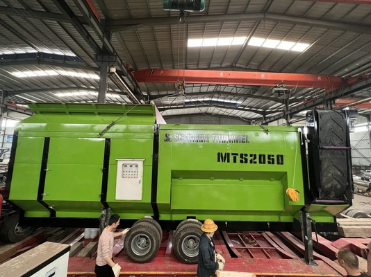 Granjas 33.2kw Motor de gran capacidad MTS 2050 Talón de tambor móvil para tambor rotativo de compost