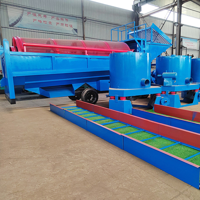 Instalaciones de lavado de oro con pantalla de tambor sostenible Minería aluvial móvil Separación Minería de tamizado pequeña