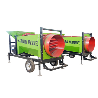 Máquina de tamizado móvil de astillas de madera y compost pequeño