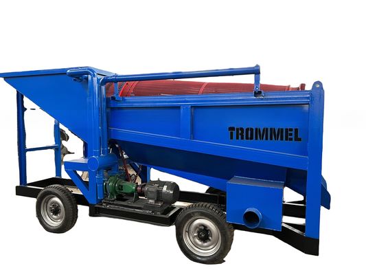 Eficiencia del 98% Separador móvil de arena de oro Minería Trommel Máquina Lavadora