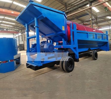 80-150 t/h Capacidad Separación de minerales de acero Oro y diamantes Minería Trommel Screen móvil