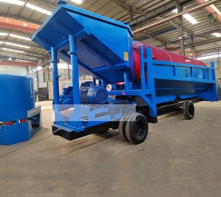 80-150 t/h Capacidad Separación de minerales de acero Oro y diamantes Minería Trommel Screen móvil