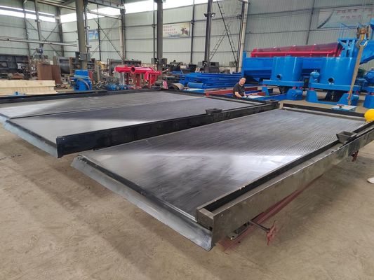 Tabla de agitación de laboratorio de separación de minerales personalizada para la separación de mineral de oro