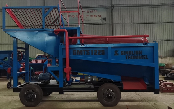 Separación por gravedad de doble pantalla Lavadora de tambor de oro Limpieza de materiales múltiples