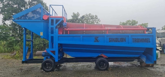 8000*2200*4000 Gold Mobile Trommel Screen Machine Wash Plant con larga duración de servicio