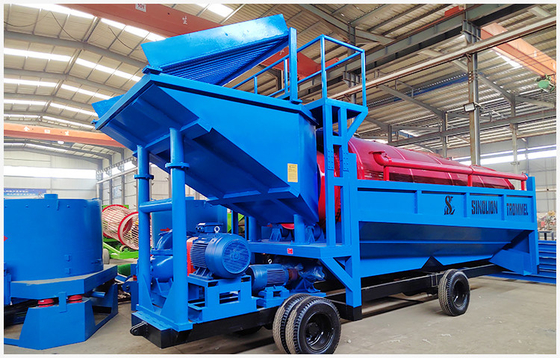 6500 KG Equipo de separación de minerales de múltiples capas Arena aluvial Oro pantalla de tambor móvil Australia