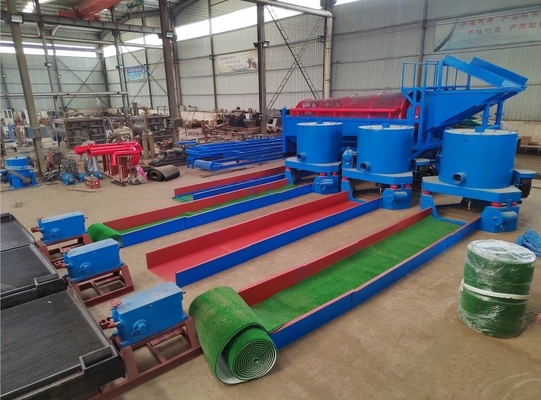 380 KG Separación de minerales Agua reciclada Oro caja de escamoteado configurado para una alta tasa de recuperación