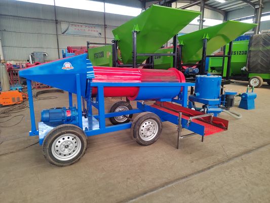 Capacidad pequeña Mobile Arenas aluvionales de oro Lavadora de la planta Trommel pantalla fácil de transportar