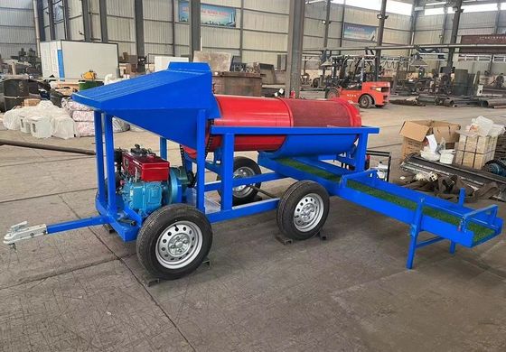 Capacidad pequeña Mobile Arenas aluvionales de oro Lavadora de la planta Trommel pantalla fácil de transportar