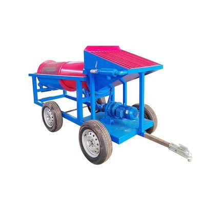 Separación móvil de arena de oro Maquinaria para la extracción de tambores de minería Lavadora para la separación de oro