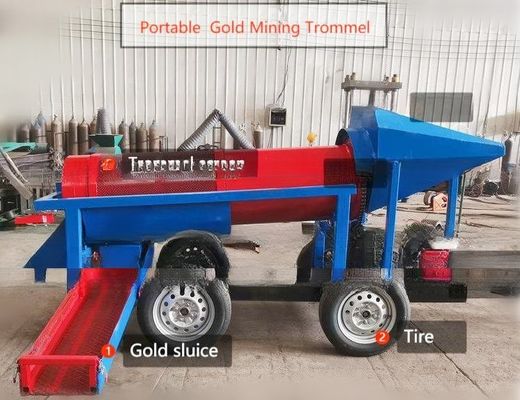 Separación móvil de arena de oro Maquinaria para la extracción de tambores de minería Lavadora para la separación de oro