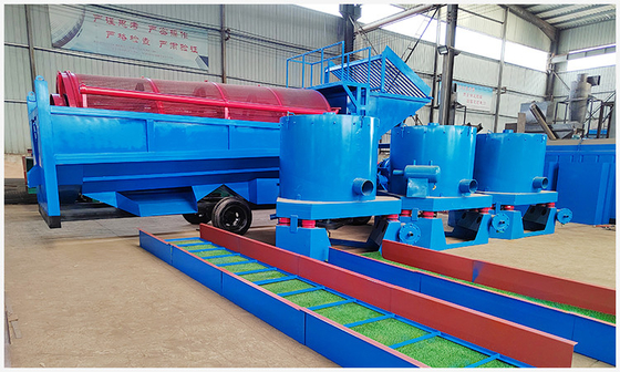 Colombia Gold Trommel Screen Plant con 5.5KW de potencia y menos de 6 mm de tamaño de descarga