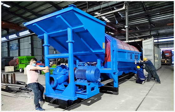 Colombia Gold Trommel Screen Plant con 5.5KW de potencia y menos de 6 mm de tamaño de descarga
