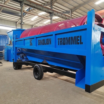 200 Tph Máquina móvil de pantalla de tambor de oro aluvial para equipos de concentración de oro