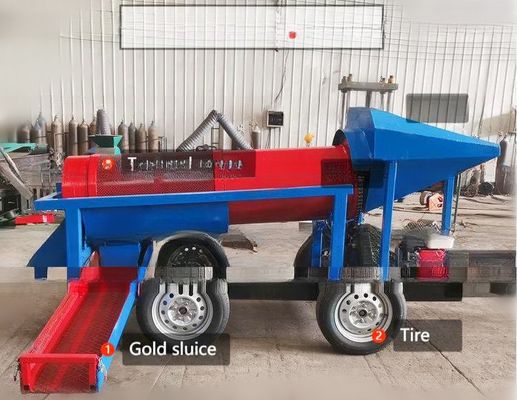 Plan de extracción de oro fácil de operar 5-10t/h Máquina de lavado de oro pequeña Mini Trommel de oro