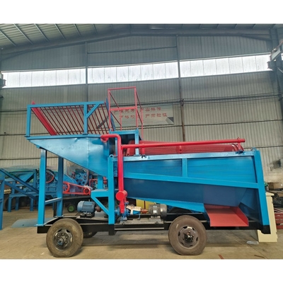 2000 KG de capacidad portátil Trommel línea de lavadora de oro para el procesamiento de oro pequeño