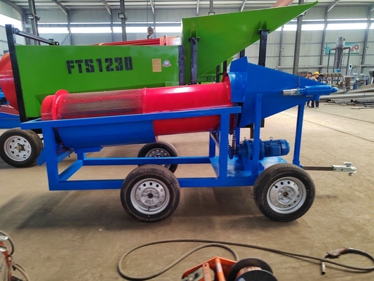 1.5 Kw Mini Trommel Plans Small Gold Trommel Wash Plant 600 KG Adecuado para el oro aluvial