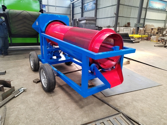 1.5 Kw Mini Trommel Plans Small Gold Trommel Wash Plant 600 KG Adecuado para el oro aluvial