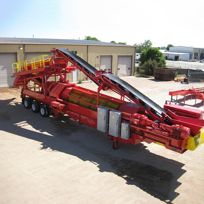 3000*1000*1800mm Limpiador de tambor para la concentración de oro de la minería de aluvión móvil