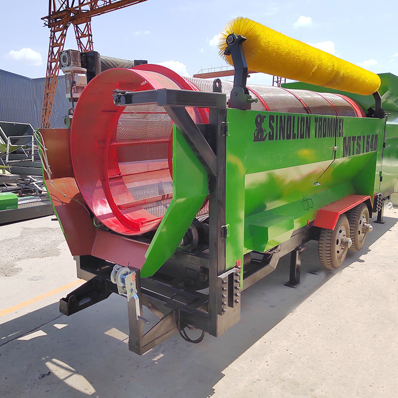 6200 KG Capacidad de tambor rotativo Trommel Screen para la máquina de compostaje de suelo circular vibratorio