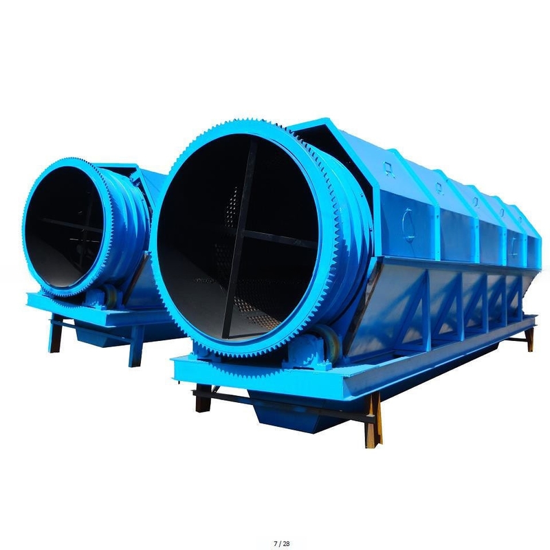 Instalación de reciclaje de residuos con sistema de limpieza de bolas de goma de tamaño inferior a 300 mm