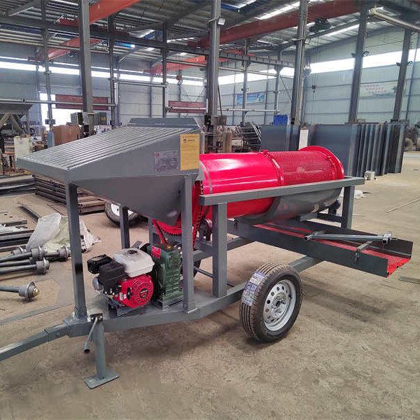 5 a 10 t/h de tensión 220V/380V Lavadora de minería de oro Lavadora rotativa de tambor de pequeño tamaño