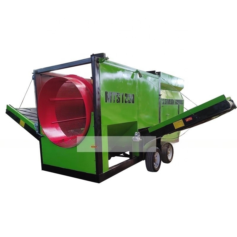 Fácil de operar 15-90 metros cuadrados Automático Trommel Screen Drum Sieve Separador para granjas