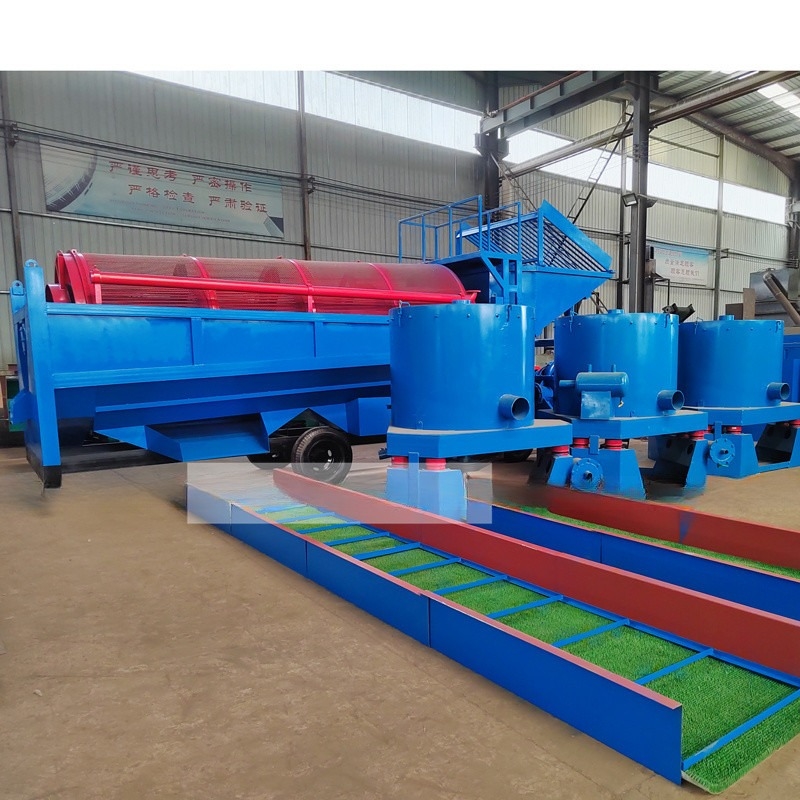 Máquina de separación de oro aluvial de alta recuperación conjunto completo para planta de procesamiento de mineral de oro