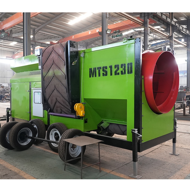 Conveyor de cinturón y pantalla de tambor de compost móvil de alta capacidad diseñado para la eficiencia