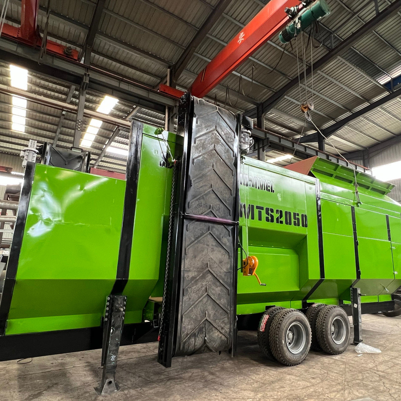 Granjas 33.2kw Motor de gran capacidad MTS 2050 Talón de tambor móvil para tambor rotativo de compost