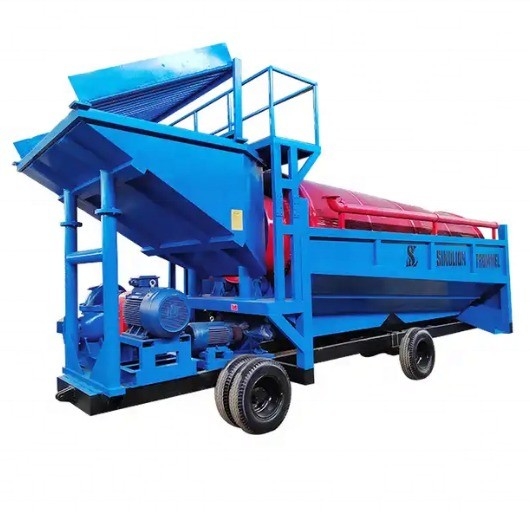 220V/380V/440V Tensión Maquinaria de minería de oro Separación de minerales Pantalla de tambor rotativo